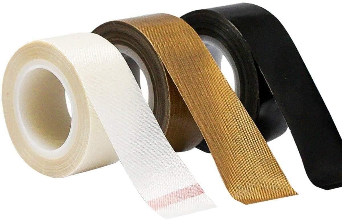 Taśma teflonowa, Taśma wysokotemperaturowa PTFE Brązowa Czarna 10 mm-50 mm 0,13 grubości -196°C do 300°C(Brown,20mm x 10 m)