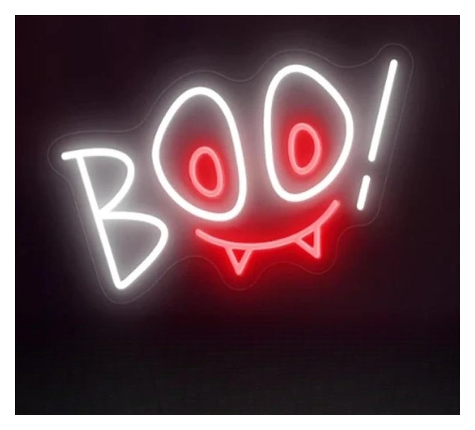 SHOUXI Sign Lamp Boo Neon Sign Owl Light Room Decoration for Party Kid's Room Living Room USB Dimmable Lamp 26cmх40cm(B)
