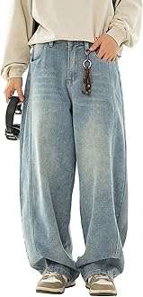 Mens Baggy Straight Leg Jeans Y2k Hip Hop Denim Wide Leg Pants Skateboard Pants Fashion Jeans Vintage Streetwear