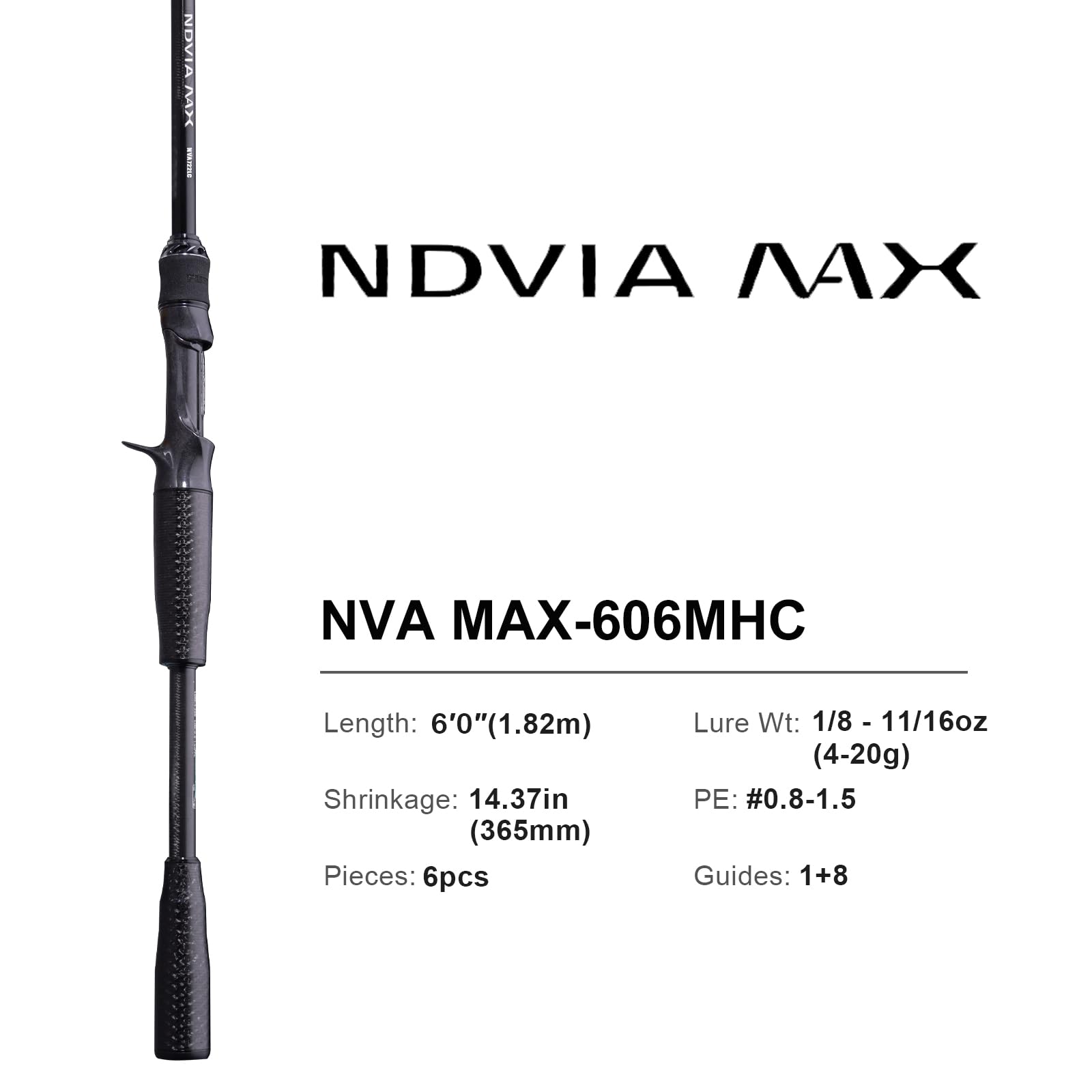 Amazon.com : PURELURE NDVIA MAX 6ft Medium Heavy Baitcasting Rod