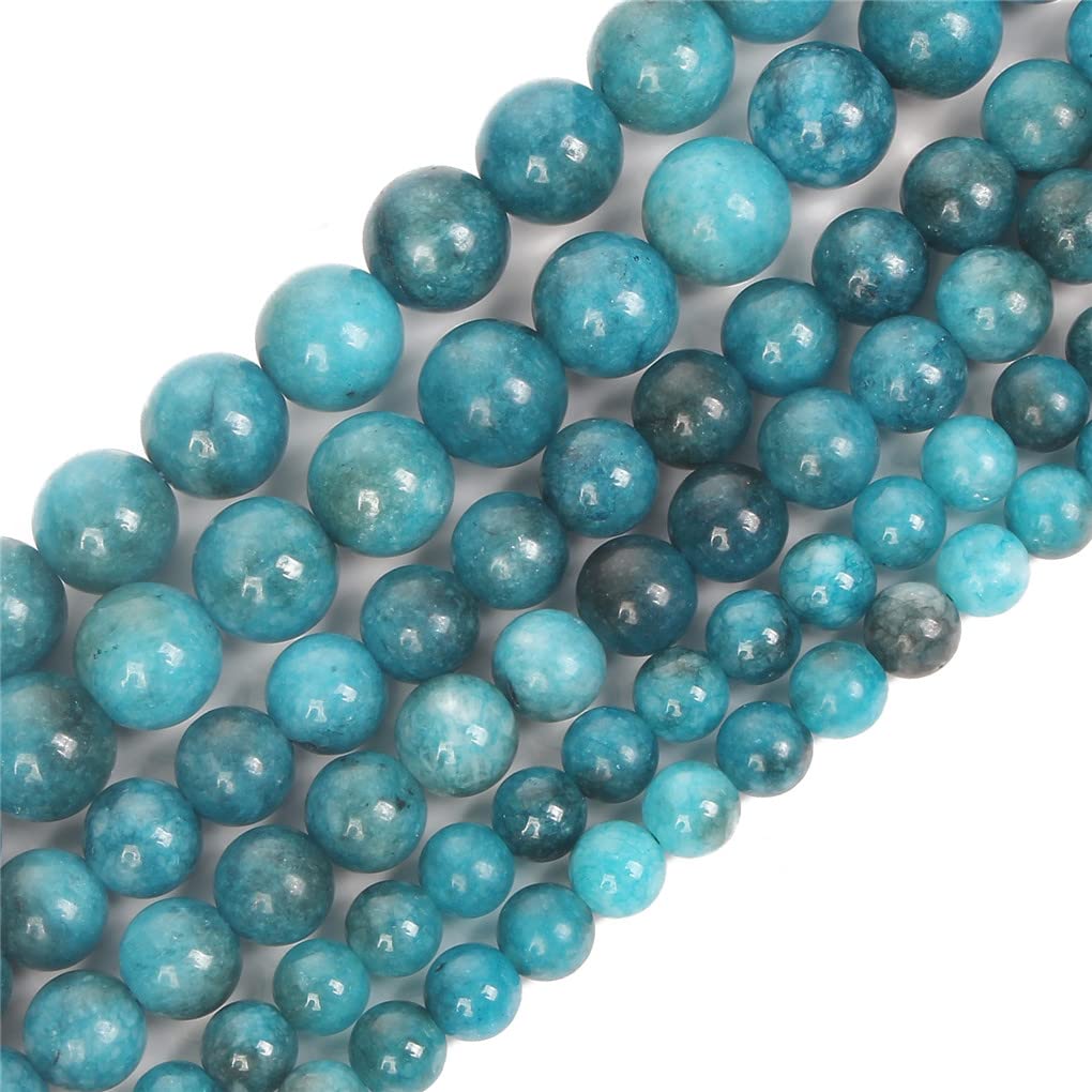 Perles d'apatite bleue en pierre naturelle imitée H8699 pour finitions de bijoux