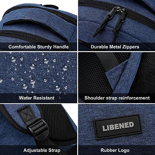 Image of Backpack for Boys Mens, Sturdy Ergonomic Backpack for High School College | 15.6 Inch Bookbag with Laptop Compartments for School, Work Travel, Blue