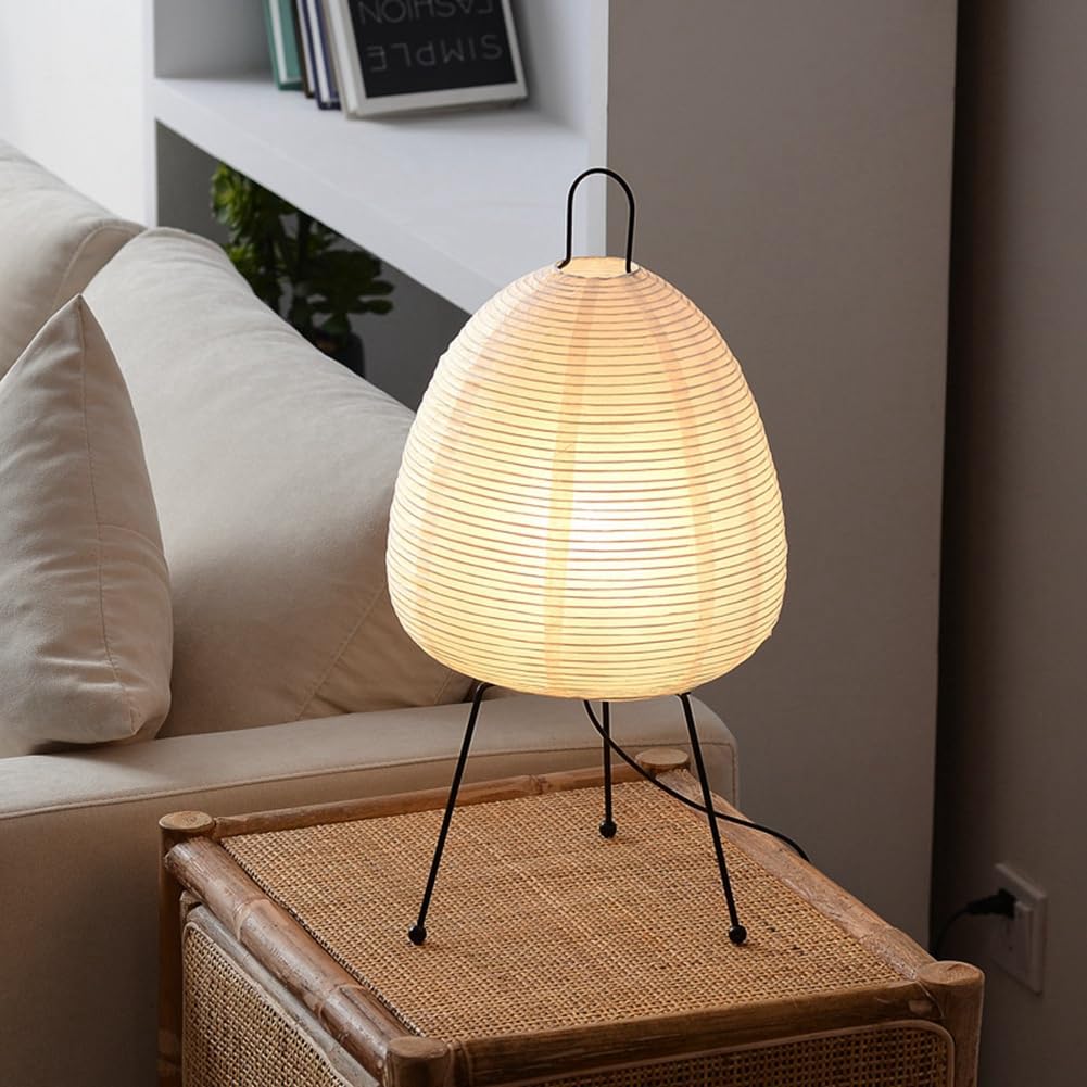 GUANSHAN Japanese Rice Paper Floor Lamp - Minimalist Foldable Shade, Warm LED Light, Perfect For Bedroom & Living Room Decor - View #11