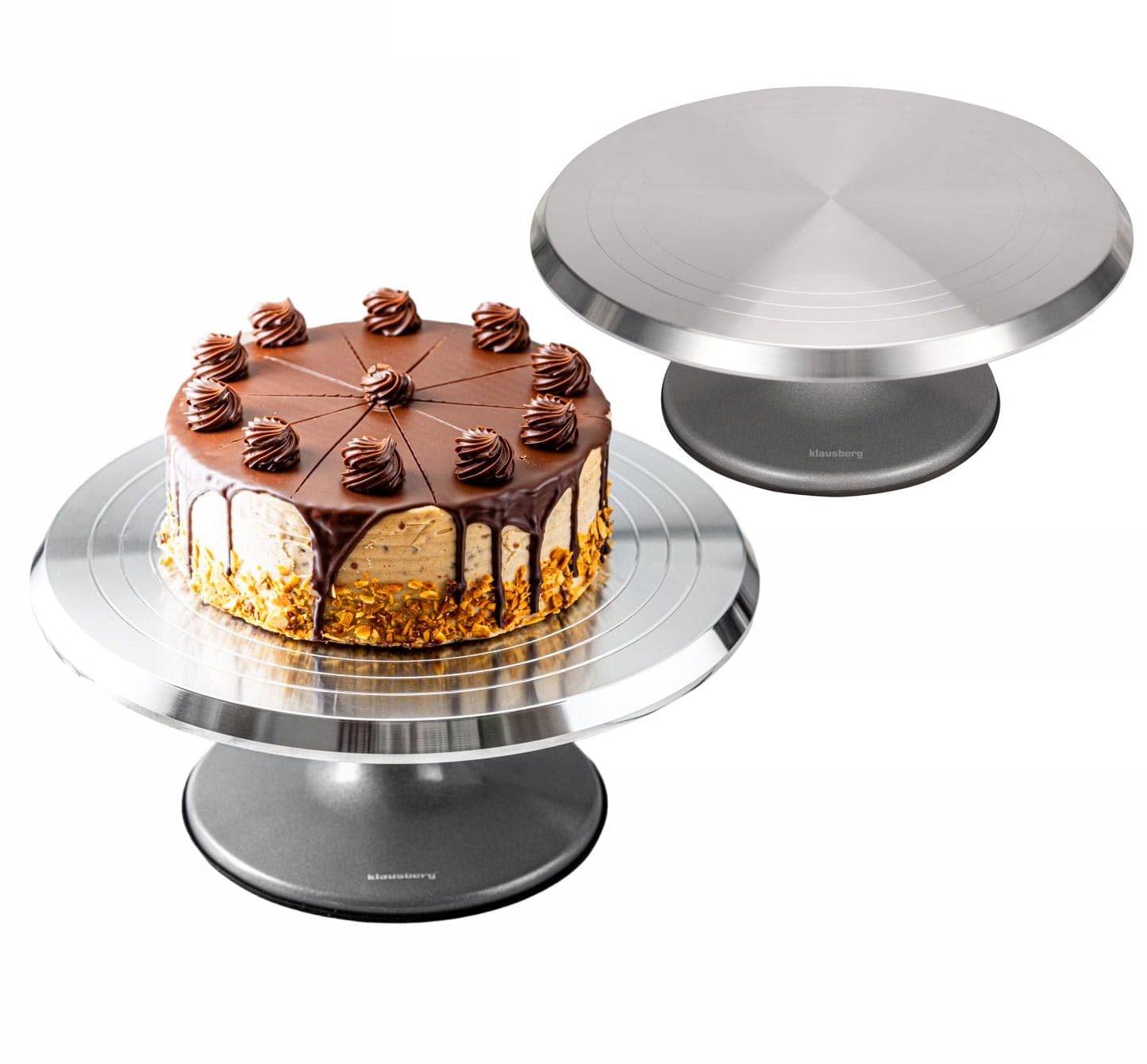 Tortenständer Tortenplatte Drehbare Kuchenplatte für Cupcakes 31cm KLAUSBERG KB-7710