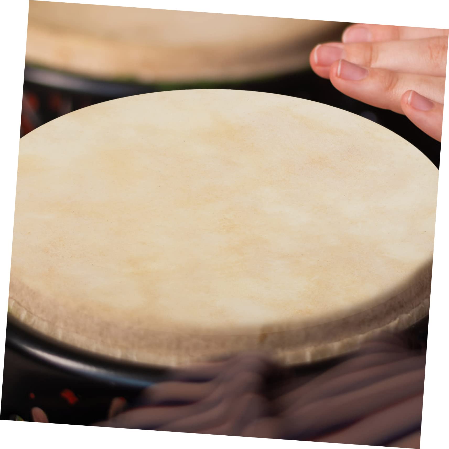 HANABASS 2Pcs Durable Skin Drum Heads Percussion Replacement Parts for Hand Drums Leather Drum for and Shaman Drums