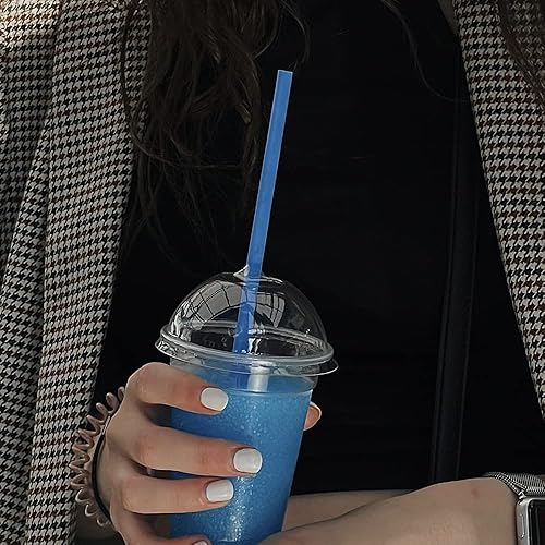 Miniatura 6 de Pajitas para beber de 10 pulgadas, 250 unidades, 10 x 0.28 pulgadas (azul)