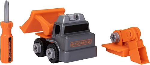 Miniatura 2 de BLACK+DECKER Matrix Jr.Kids - Juego de herramientas de juego 2 en 1 para niños, juego de 20 piezas para excavadora y excavadora