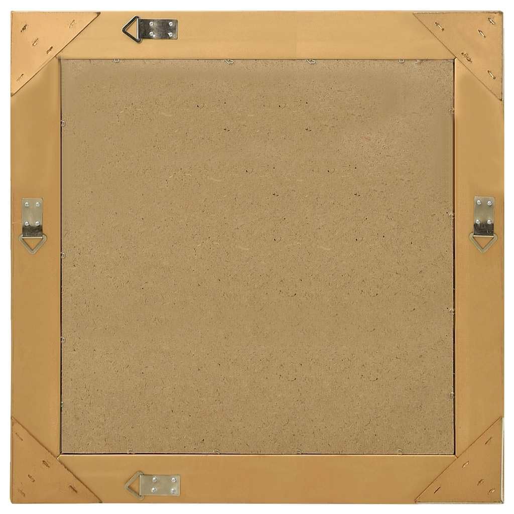 Miroir Mural Baroque Carré 60x60 cm Cadre en Bois Doré