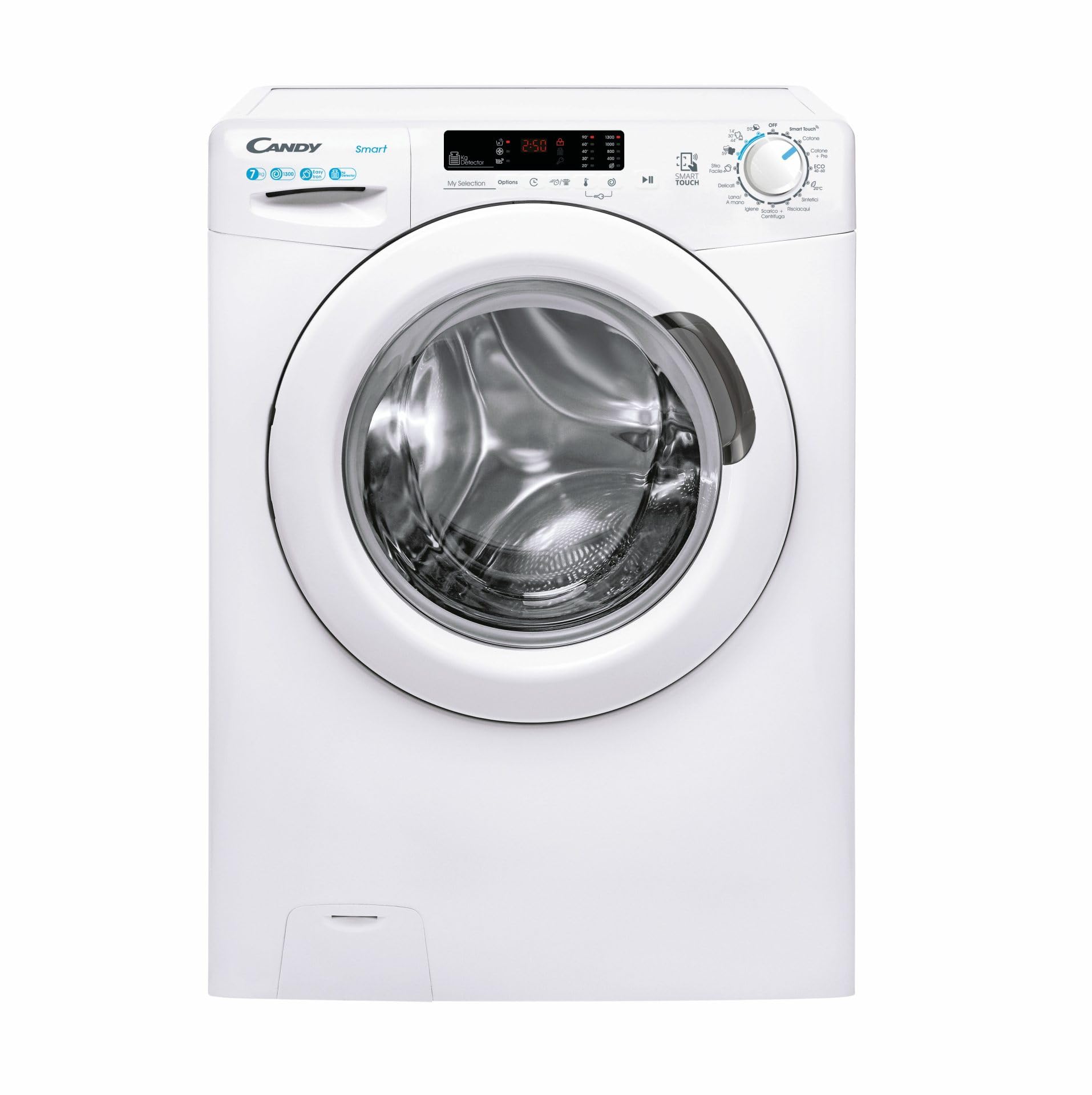 Candy CSS4372DW4111 Waschmaschine, Slim, 44 cm, 7 kg, 1300 U/min, Energieklasse B