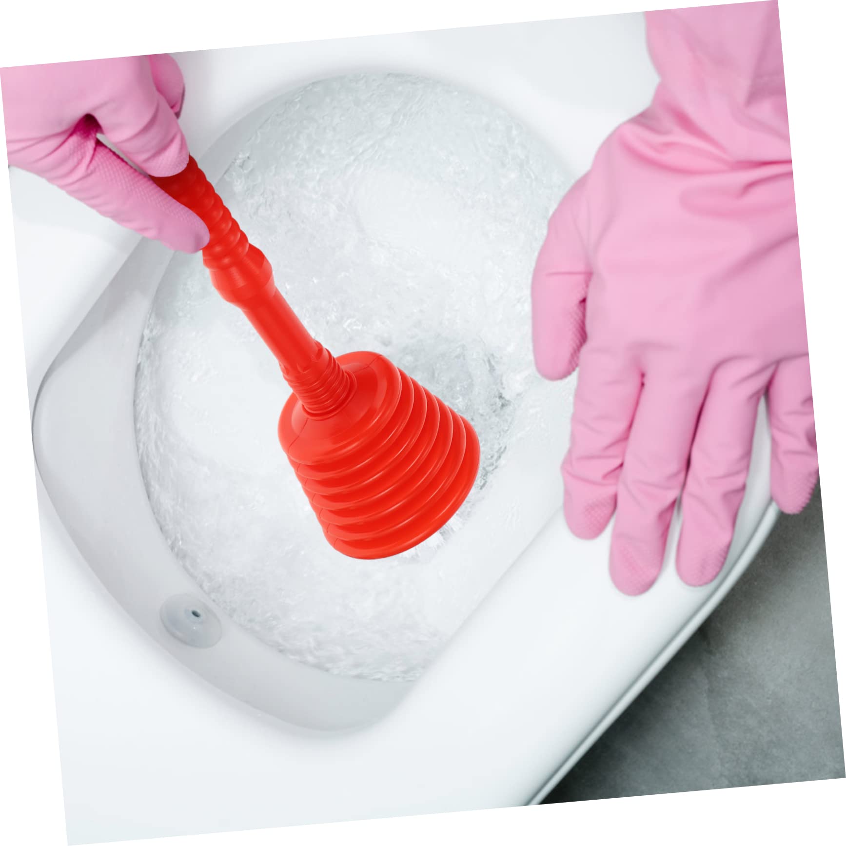 DOITOOL 2 Set Draga Fognaria Ventosa per WC Domestico Stantuffi del Lavandino del Water Detersivo WC Idropulitrice Sturatubi Sturalavandini da Bagno Detergente per Sgabelli 2 Pezzi * 2