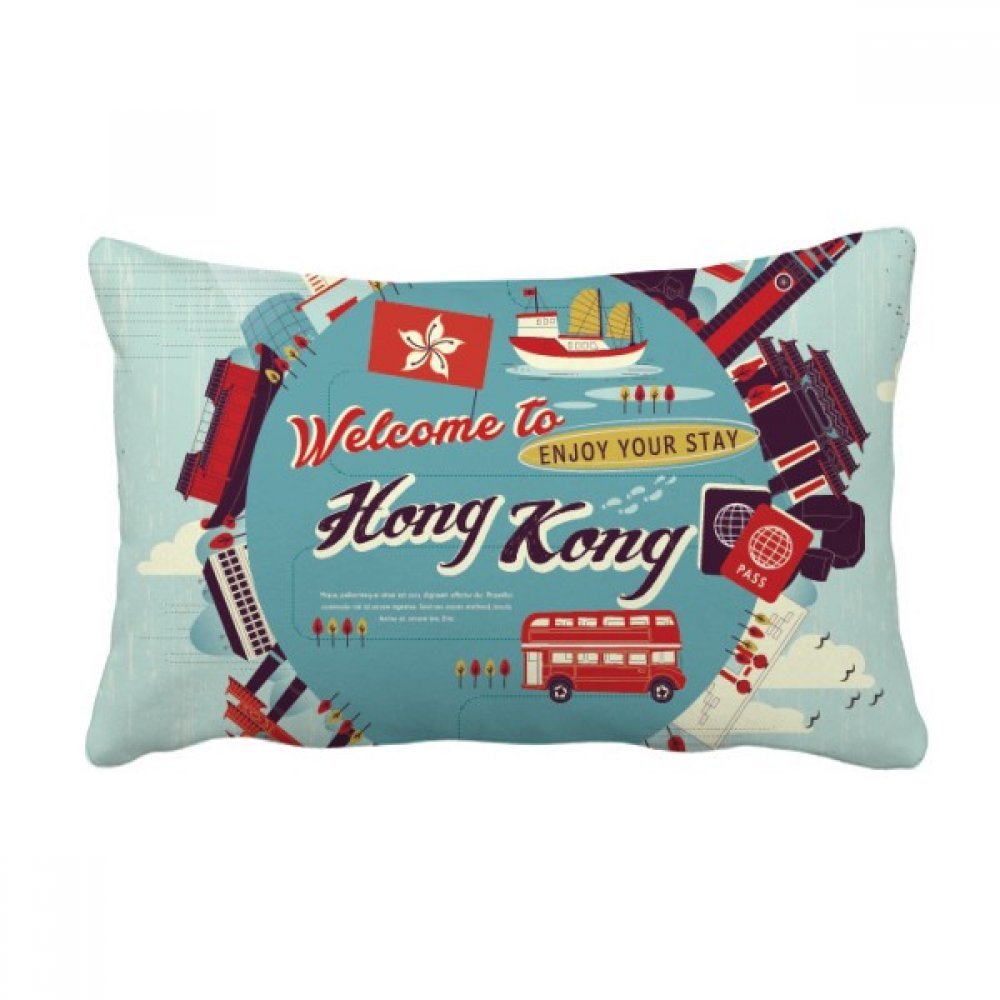 Coussin Hong Kong de canape oreiller lombaire decoration maison multicolore