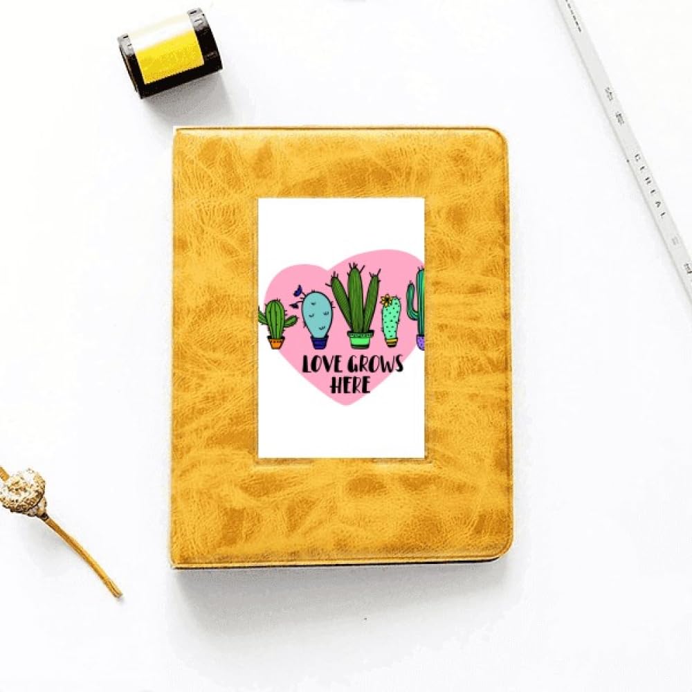 no/no Love Grows Here Cactus Art Deco Fashion Photo Album Family Wedding Picture 4x6