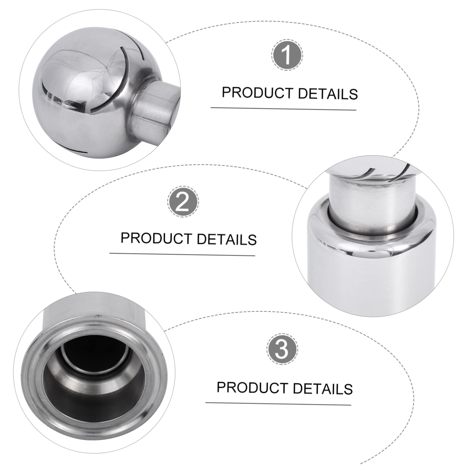 MAGICLULU 360grado Bola Rociadora Giratoria de Grados para Limpieza de Tanques Herramienta de Limpieza Material de Acero Inoxidable de Sanitarios