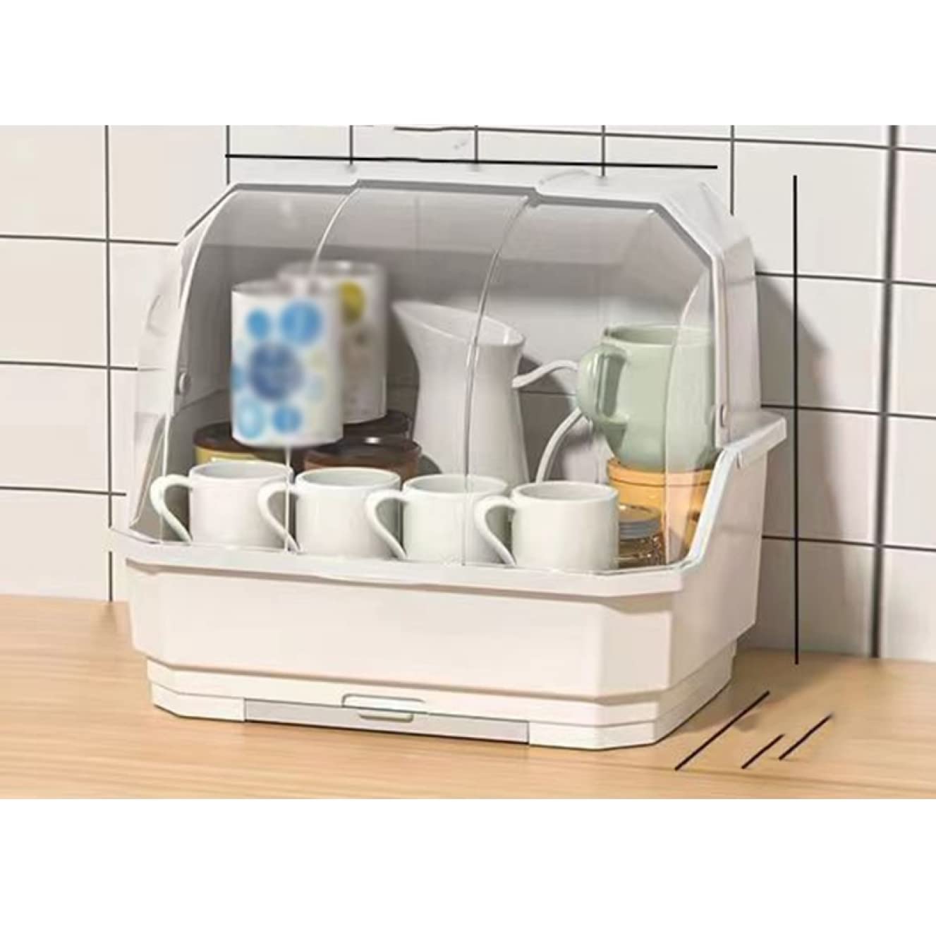 Amazon｜[VANDROUP] 水切りラック食器収納 食器棚 デザイン6