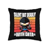 Data Analyst Funny Data Ninja Throw Pillow