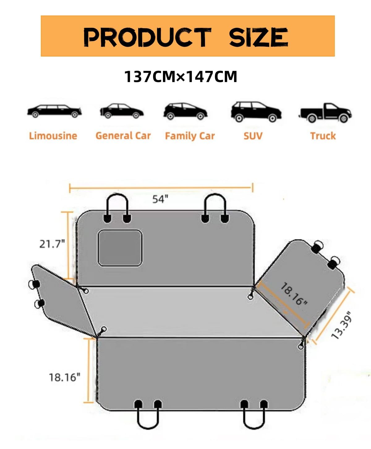 YKYAQ Dog Car Seat Cover for Toyota RAV4 2019 2020 2021 2022 2023 2024, Waterproof Scratch Proof Non Slip Dog Pet Hammock Durable Soft Pet Protector