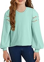 Vista 2 de blibean Camisas de moda para niña, tops de verano de 4 a 15 años