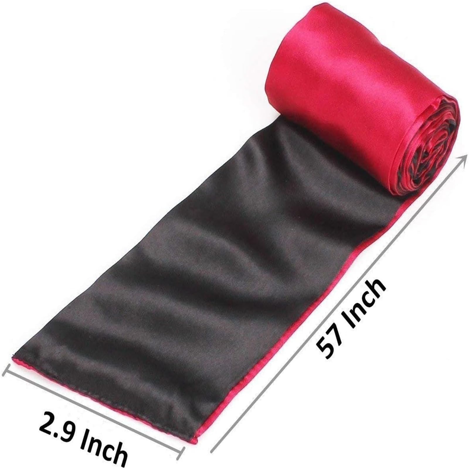 Kit Benda e Manette in Raso - Maschera Occhi Nera e Bracciale Regolabile (Nero)