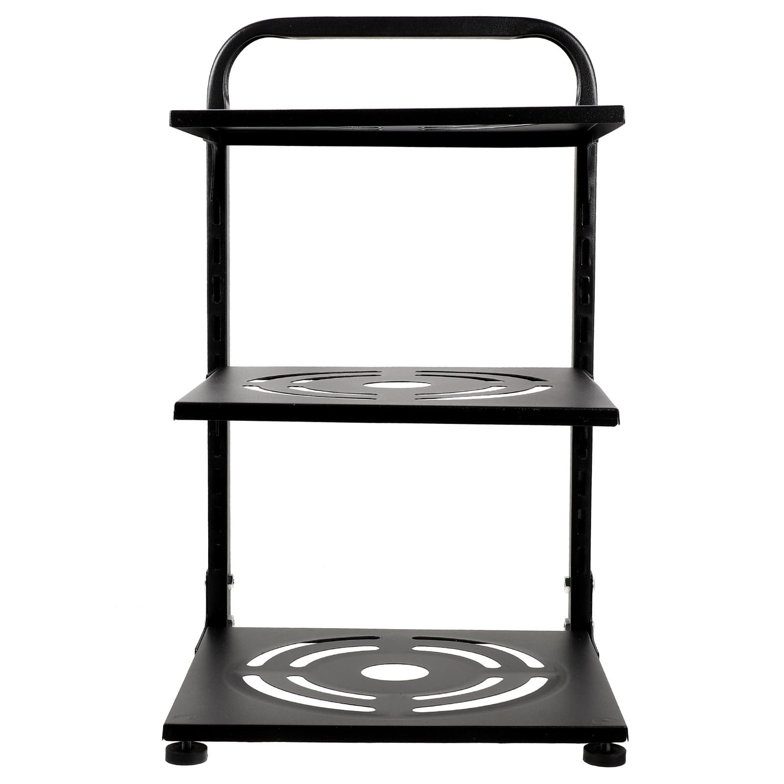 Organizador Ajustable para Ollas y Sartenes Soporte de Acero Negro para Cocina con Drenaje y Regulación de Altura para Encimera y Gabinete