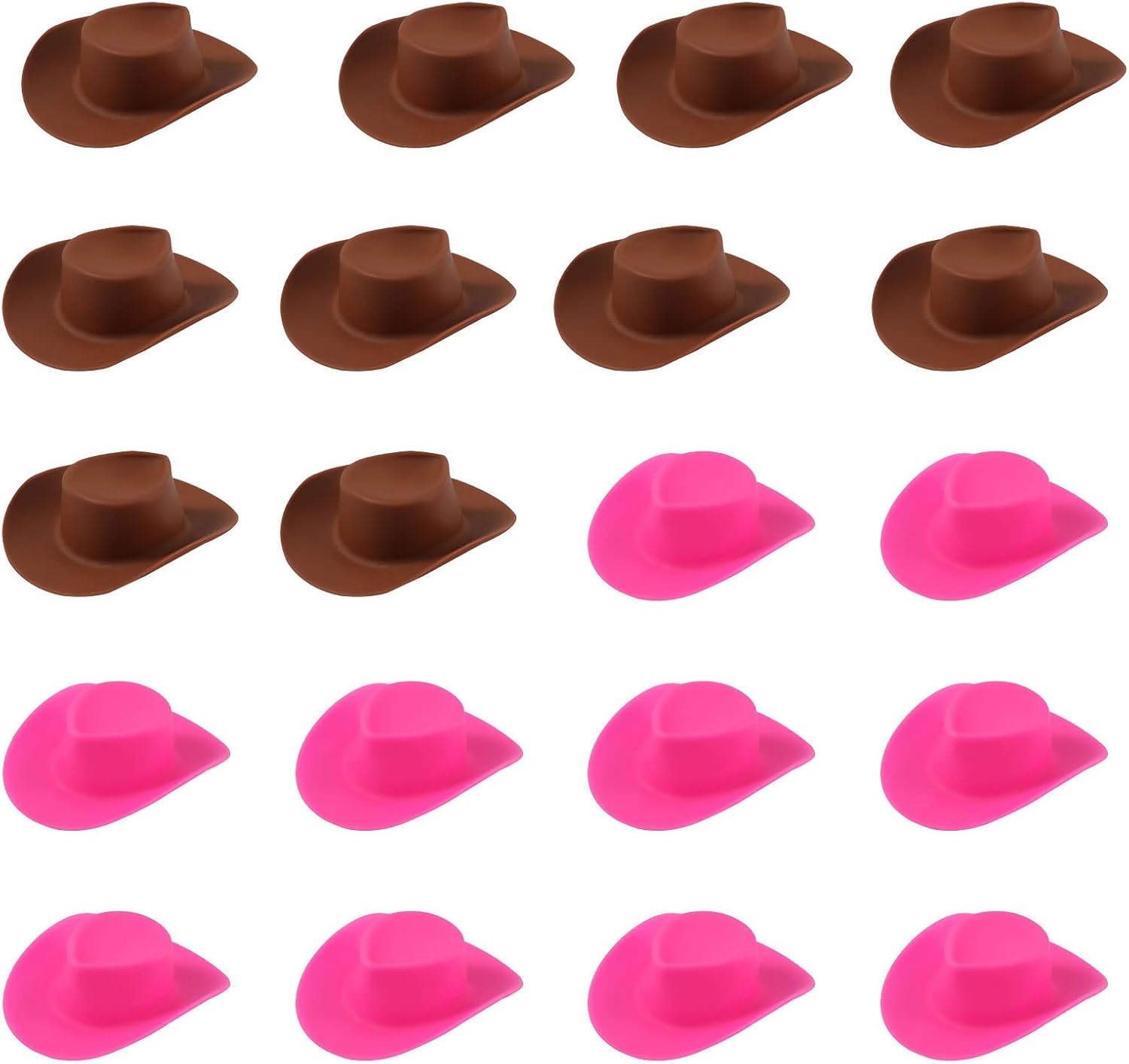 TOYMIS 20 Piezas Mini Sombrero Vaquero, de Plástico Mini Cowboy Hat Accesorios de Fiesta para Fingir Disfrazarse Decorar Juegos