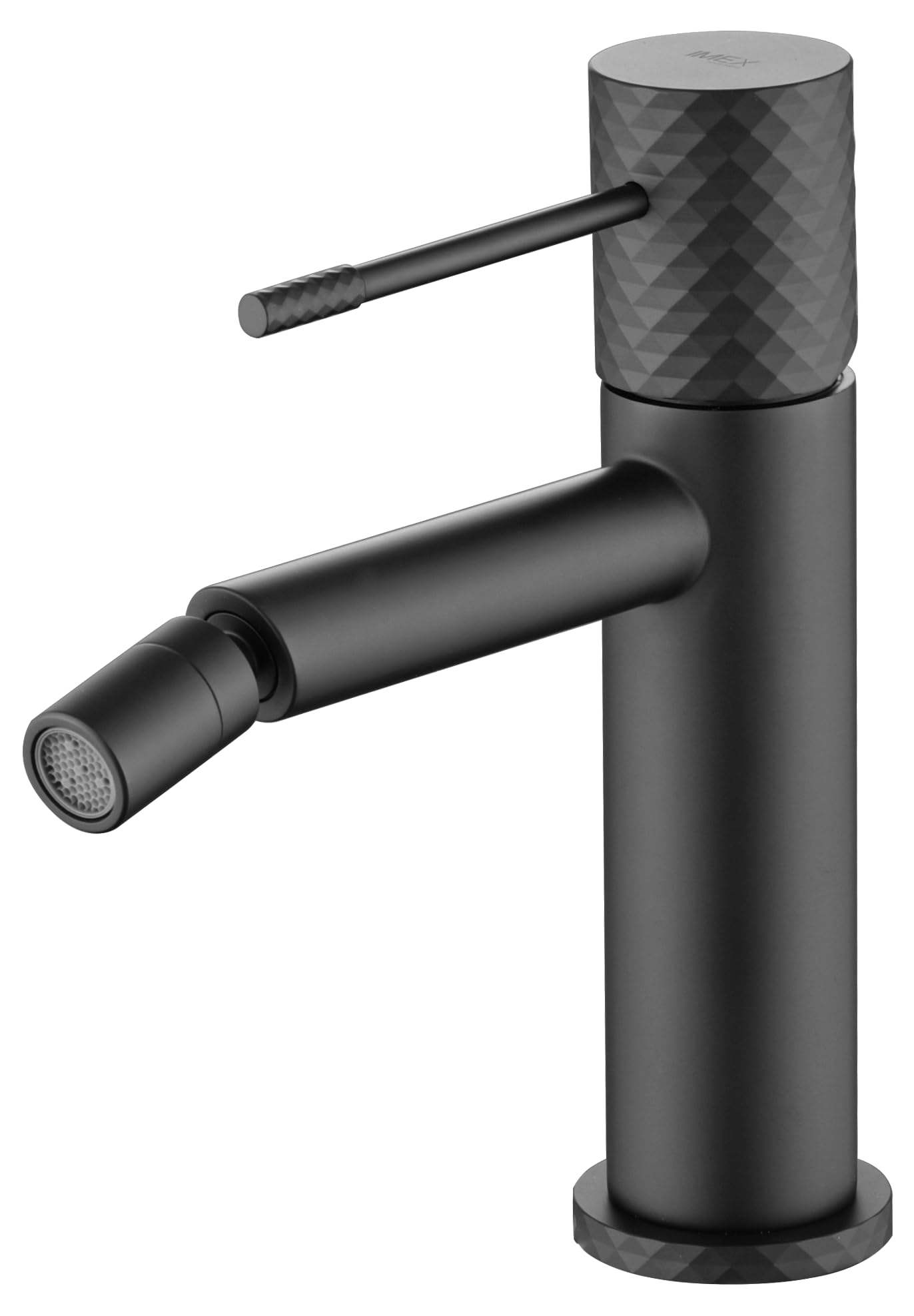 IMEX kran bidetowy, bateria bidetowa, bateria bidetowa, bateria bidetowa z mieszaczem ciepłej i zimnej wody, bateria Bidet, łatwa instalacja, seria Genua, czarny matowy