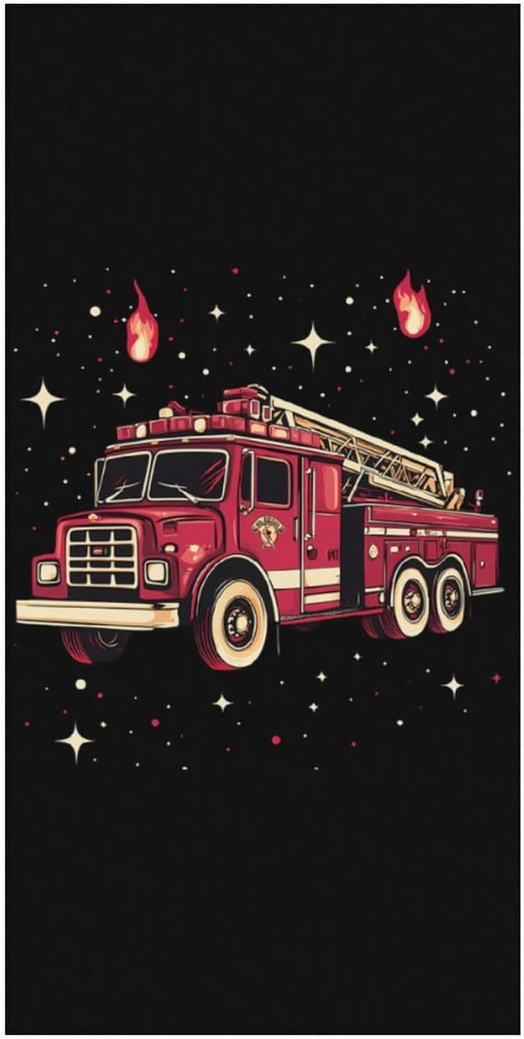 Fire Trucks Beach Towels Oversized Jumbo Large Yoga Bath Towel for Pool Yoga Swim Body 160x80cm