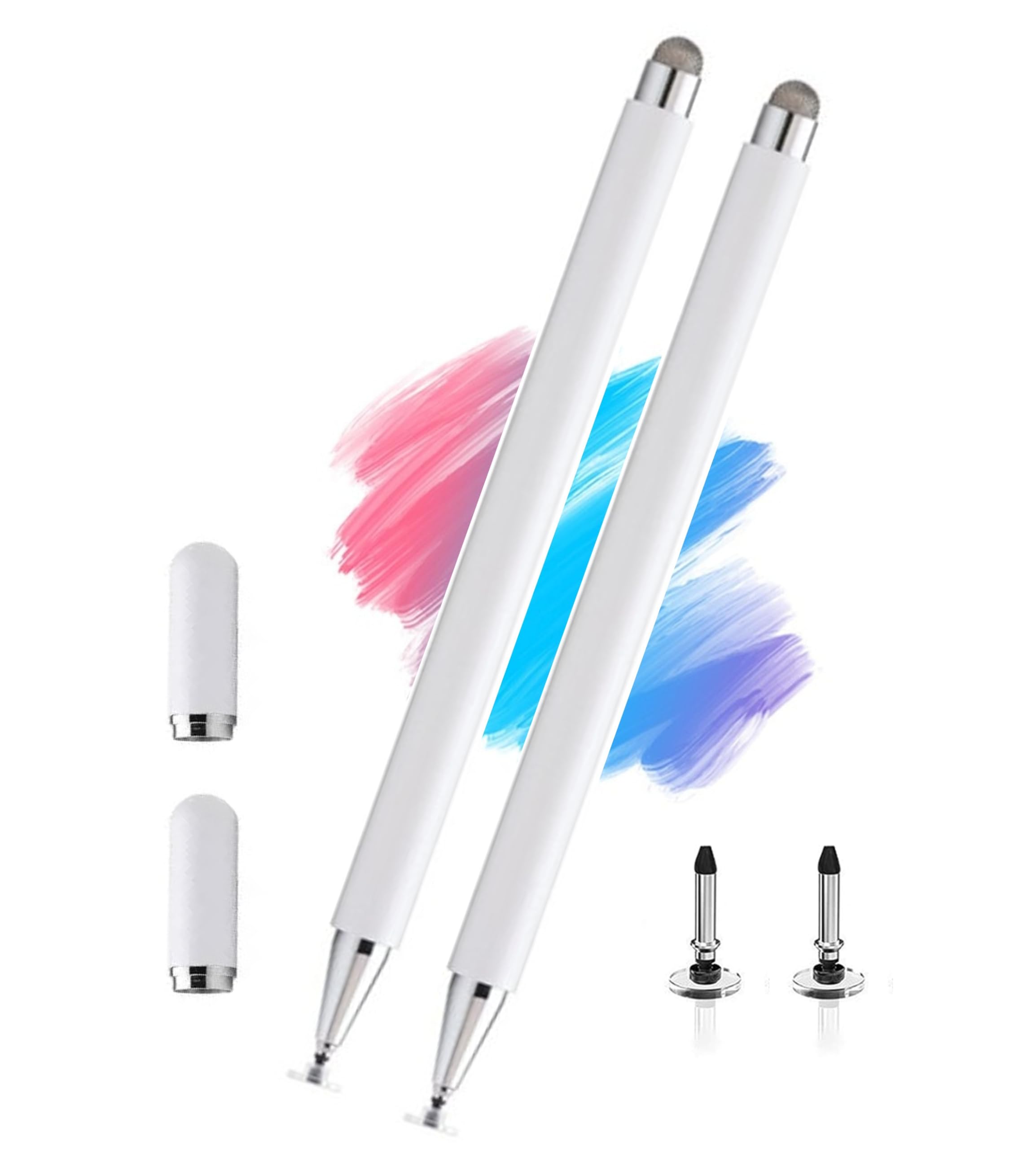 Universal Stylus Pen ホワイト Universal Stylus Pen, Two-in-One Style, Two Way Magnetic Pen Cap