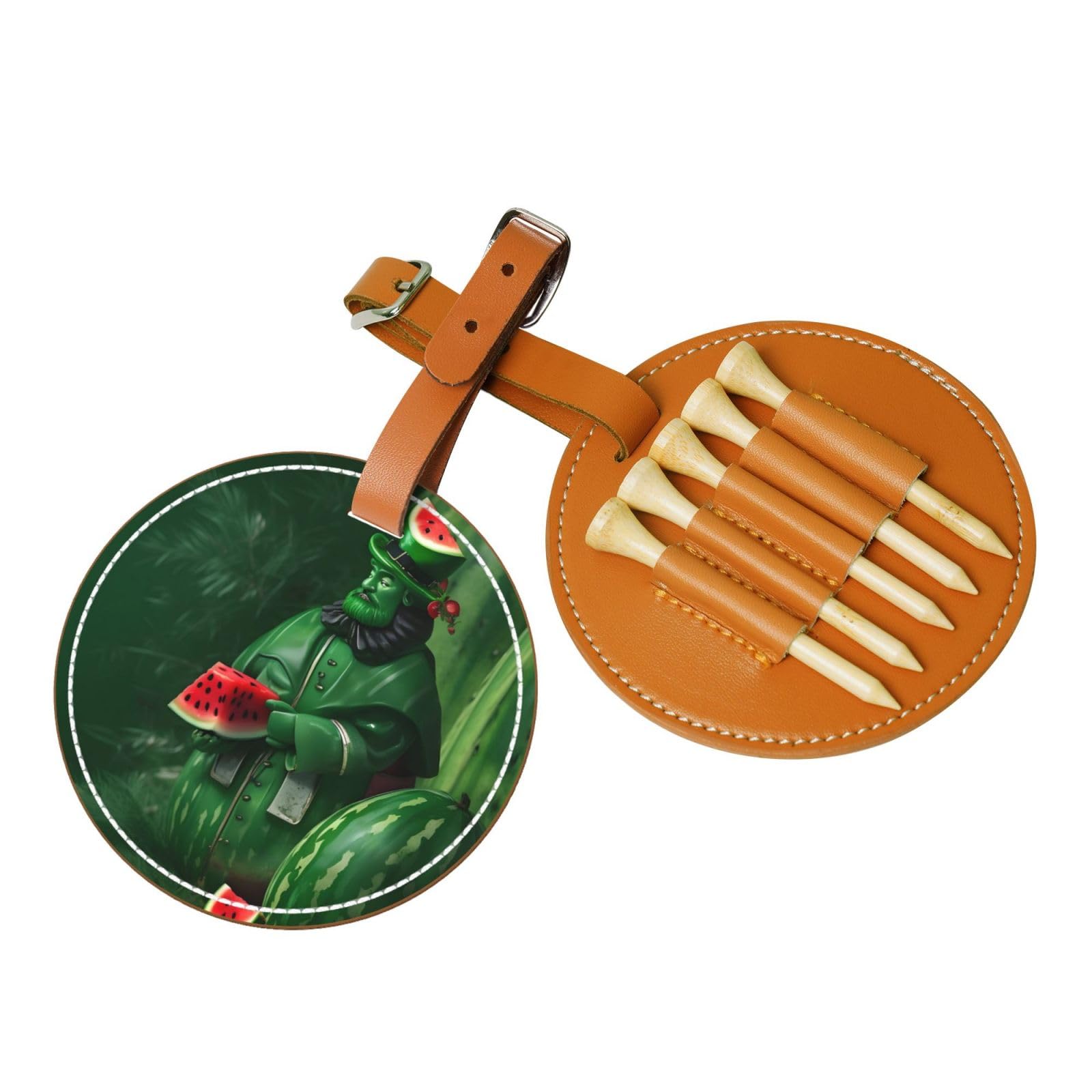 WXXWXD Patrick's Watermelon Festival Printed Golf Tee Storage Bag - Portable Storage, Easily Organize Tees