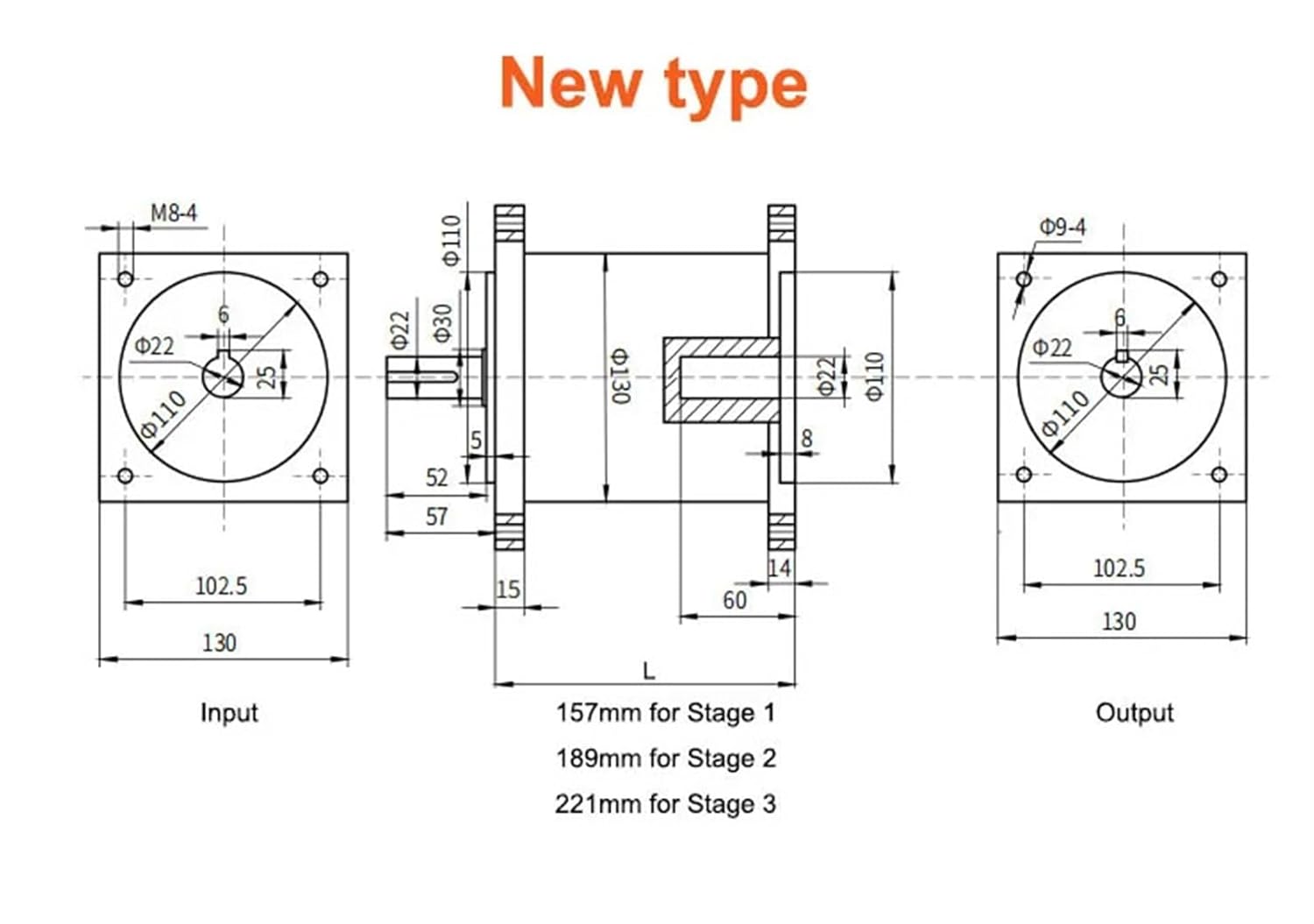 Planetary Reducer 130 Planet Gearbox 150N.m For 130mm Servo Motor Speed Ratio 9 12 16 20 24 30 36 To 1 1Pcs(36 to 1 new type)