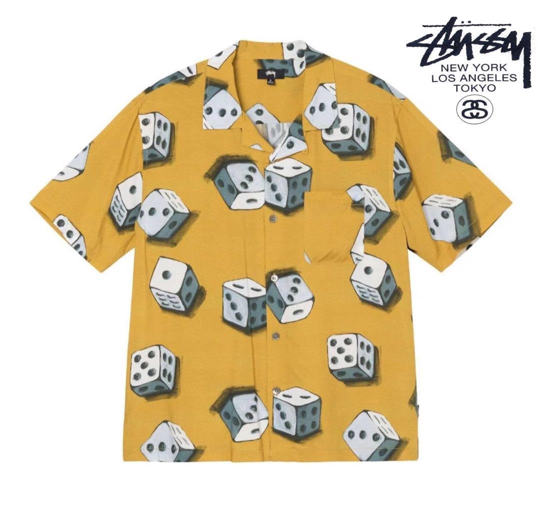 Amazon.co.jp: 22ss S T U S S Y DICE PATTERN SHIRT MUSTARD : おもちゃ