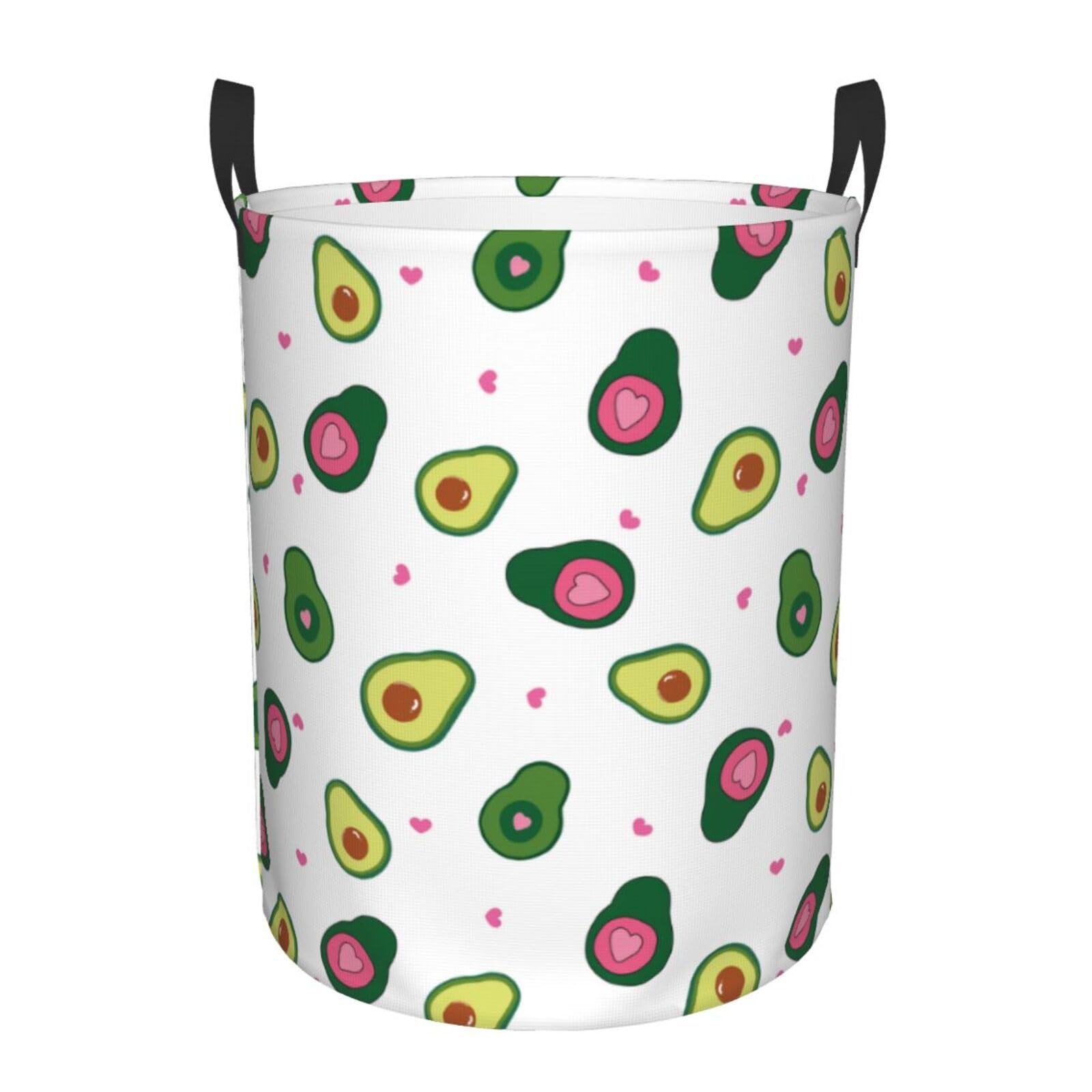 Laundry Basket Avocado Laundry Hamper Waterproof Idea Hampers Large Collapsible Baskets with Handle Suitable for Bedroom Bathroom Utility Room Kitchen