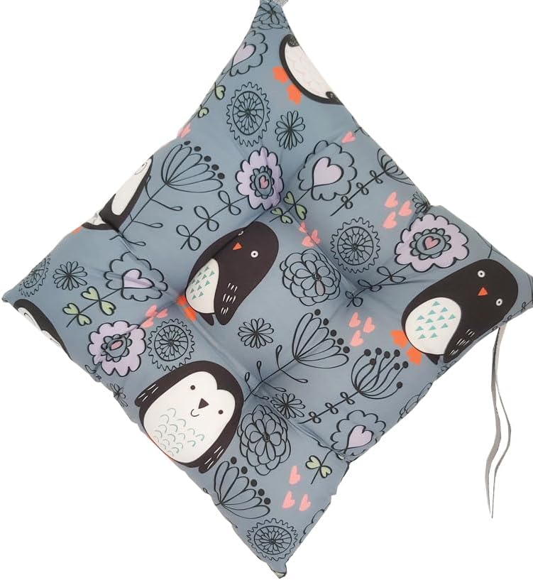 Miniatura 6 de TROPIKHOME Almohadillas de asiento coloridas cojines de asiento para jardín, cocina, comedor, escritorio, cojines de piso (2 piezas de cojines