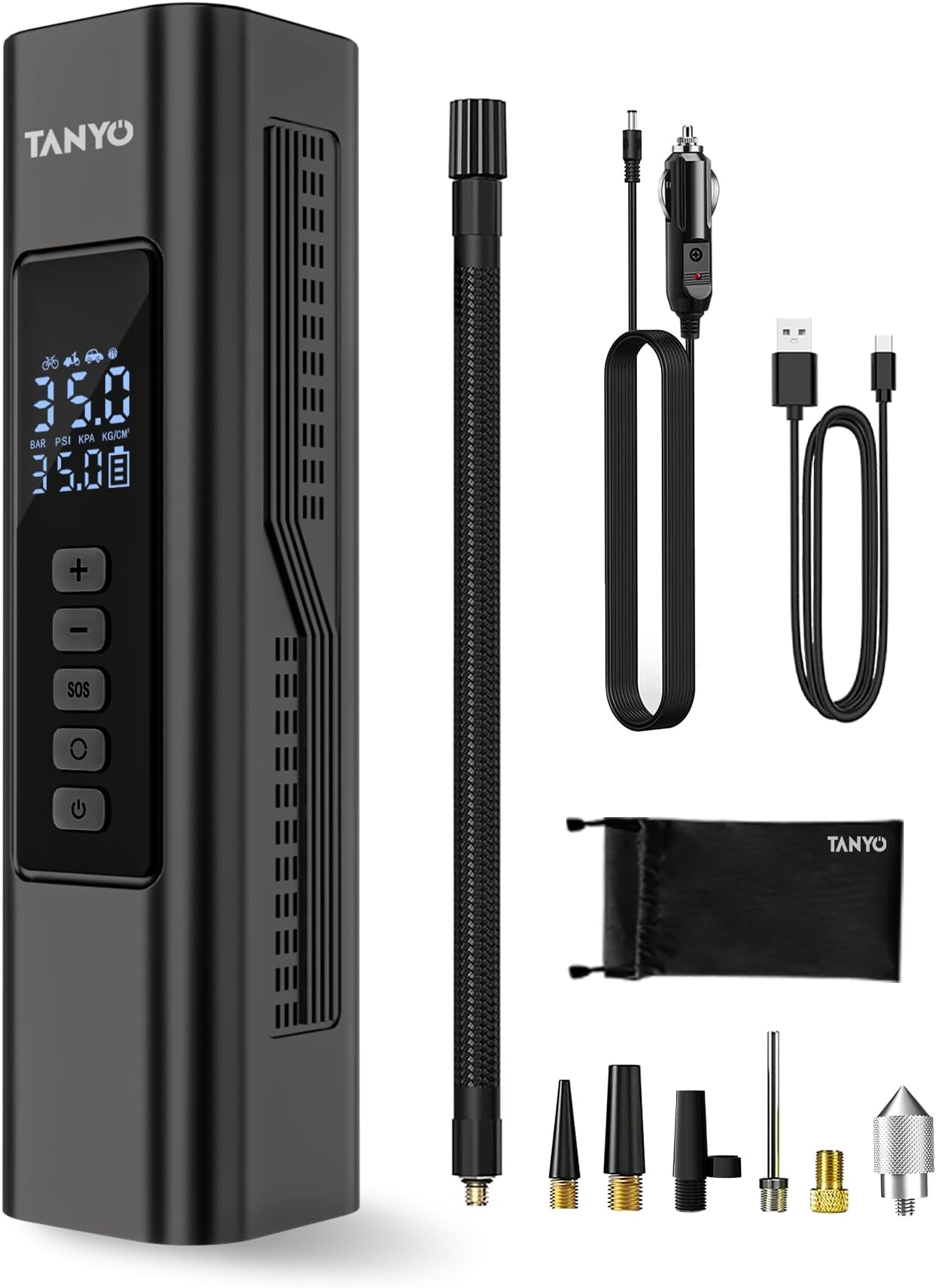 Amazon.com: Portable Tire Inflator Air Compressor - 20000mAh Battery DC ...