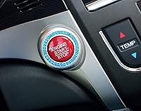 Vista 3 de Cubierta brillante para botón de arranque del motor, llave de encendido y perilla, cubierta de diamantes de imitación de cristal, cubierta de botón