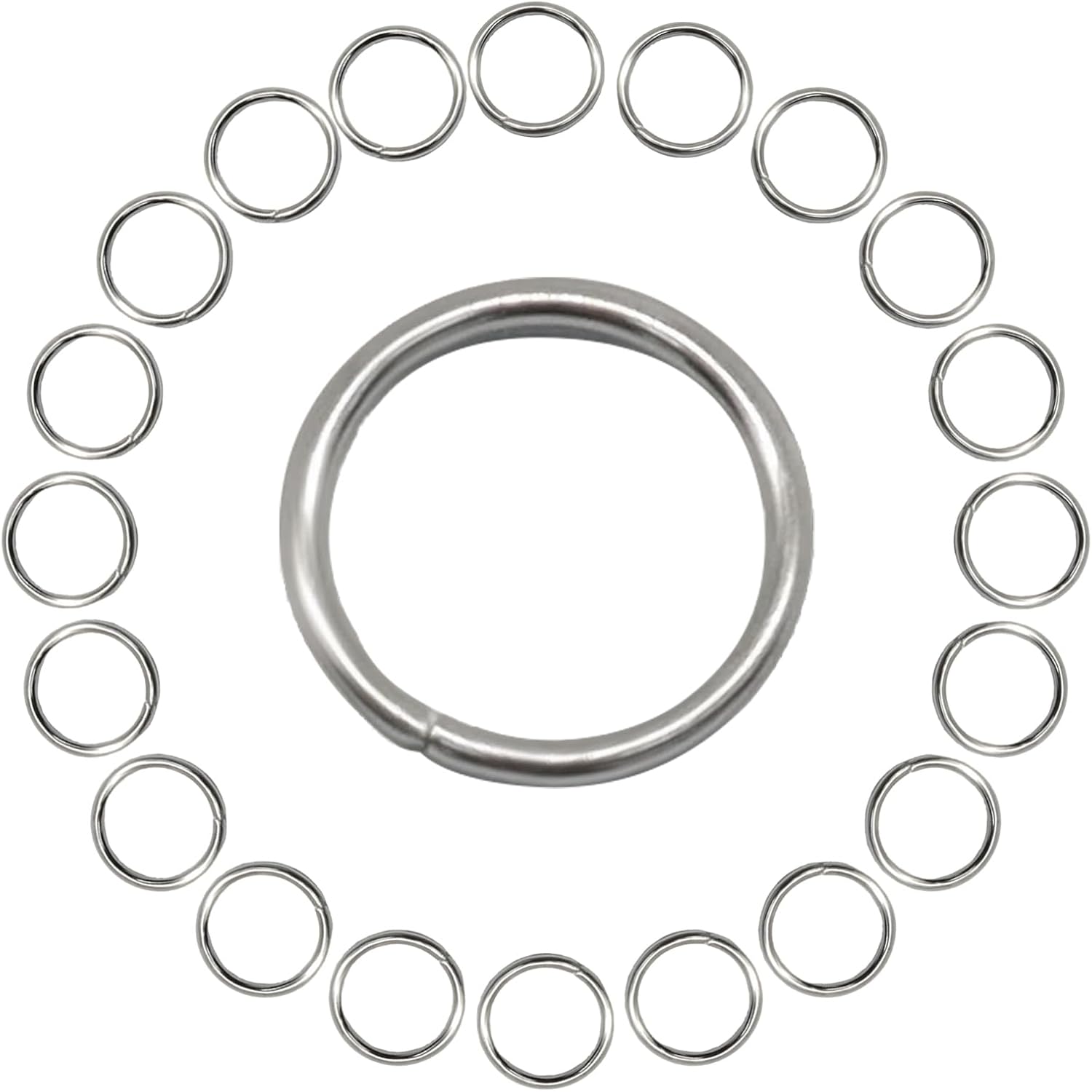 100Pcs 10mm Stainless Steel Open Jump Rings