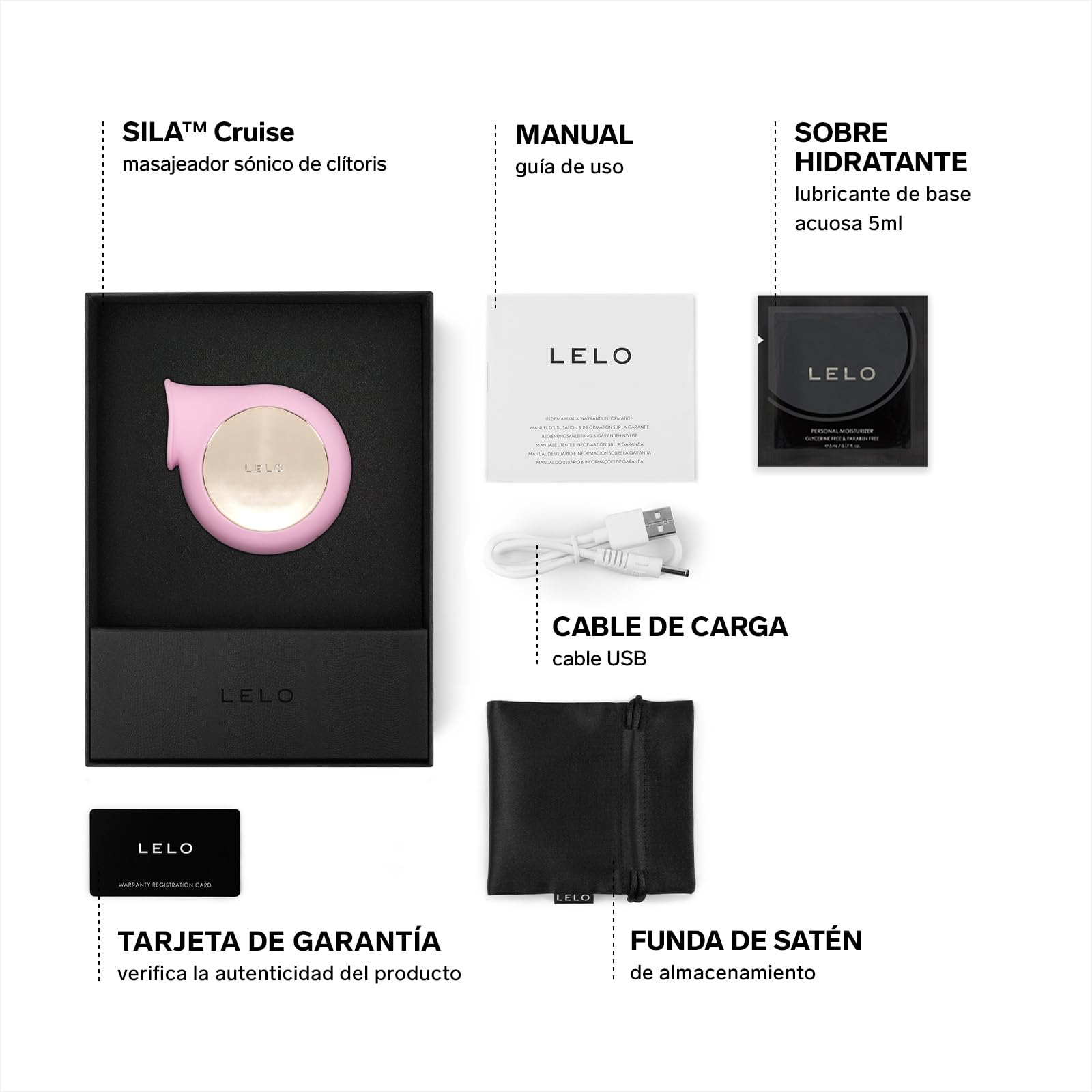 LELO SILA Cruise Estimulador de clítoris, con un diseño resistente al agua, 8 modos de vibración y la tecnología exclusiva Cruise Control para ofrecerte un placer sin límites (Pink)