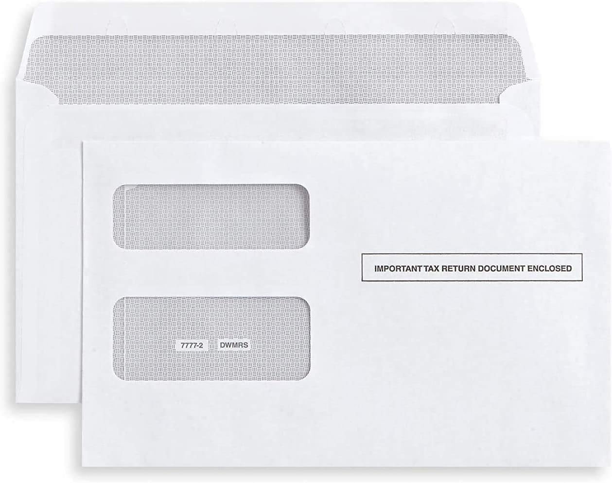 W2 Envelopes 50 Double Window Self Seal Security