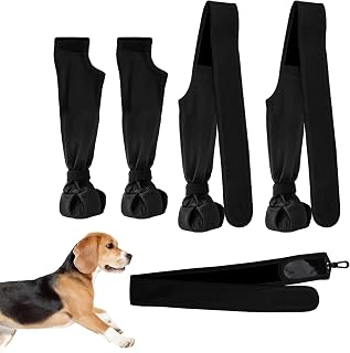 Hundstövlar för vinter – 1 par , leggingsredskap, vattentäta valpkläder | justerbart halkfritt fotskydd | utomhuskläder för små medelstora hundar kallt väder promenad löpning resor komfort daglig