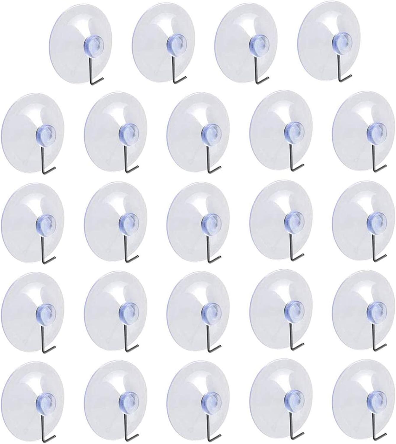 48 Pcs Suction Cup Wall Hooks, 45mm Suction Cups with Hooks for Bathroom and Kitchen