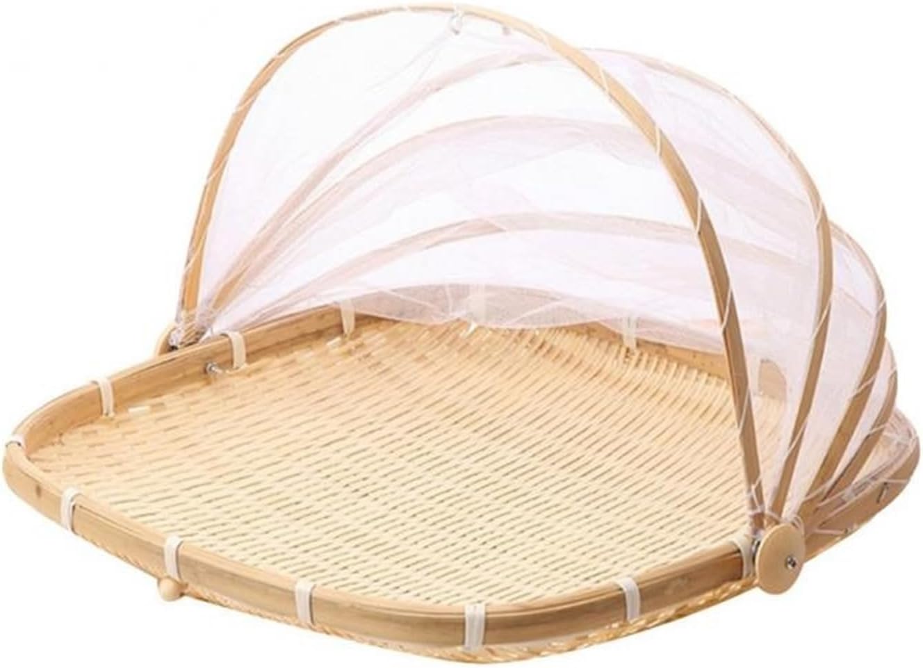 Picnic Basket Handmade Basket Fabric Food Picnic Basket Fruit Vegetable Breadbox Cover Gauze Storage Basket Kitchen