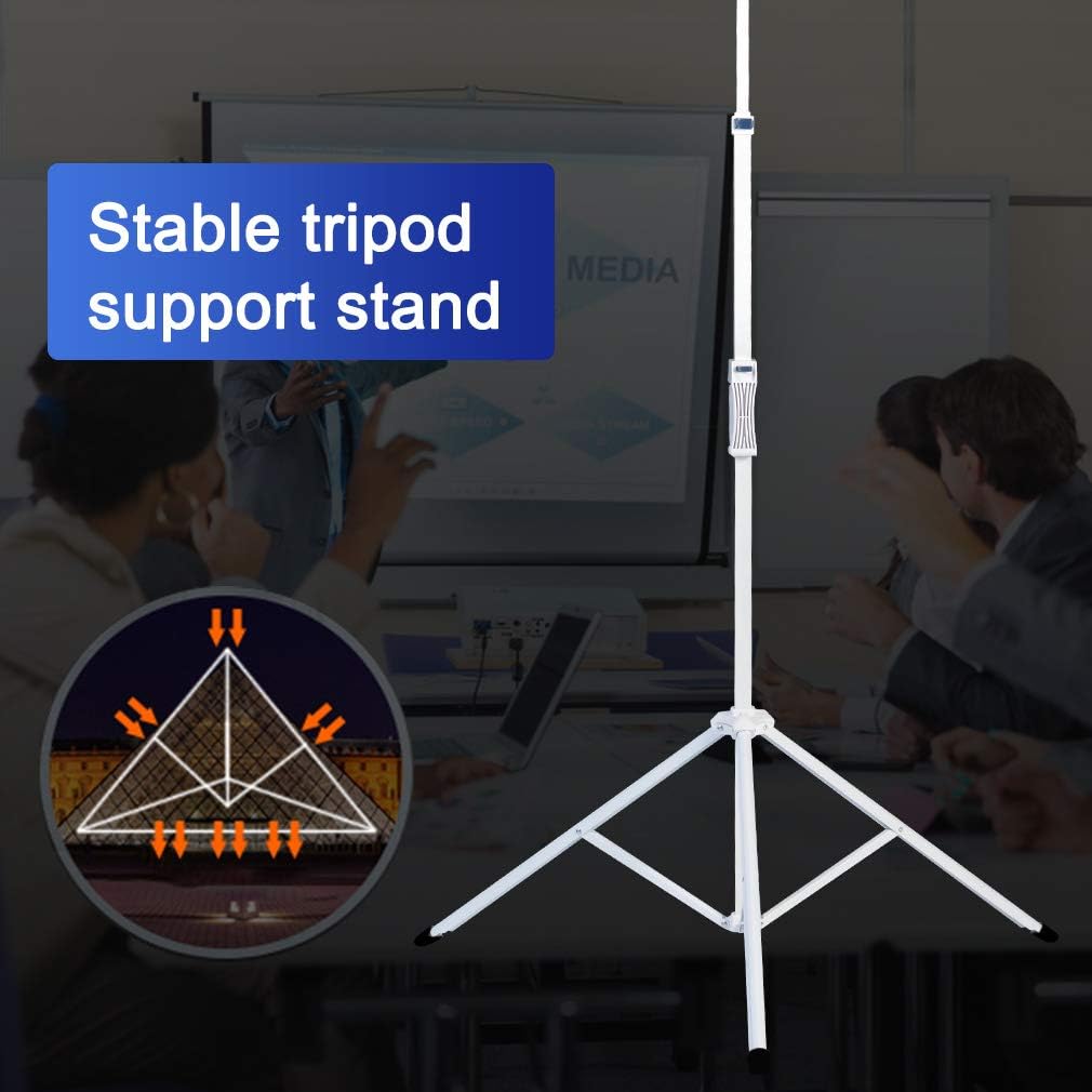 Projector Screen with Stand Outdoor Portable Pull Down Movie Screen 100 inch for Home Theater 1.3 Gain 16:9 160 Gegree Viewing Angle