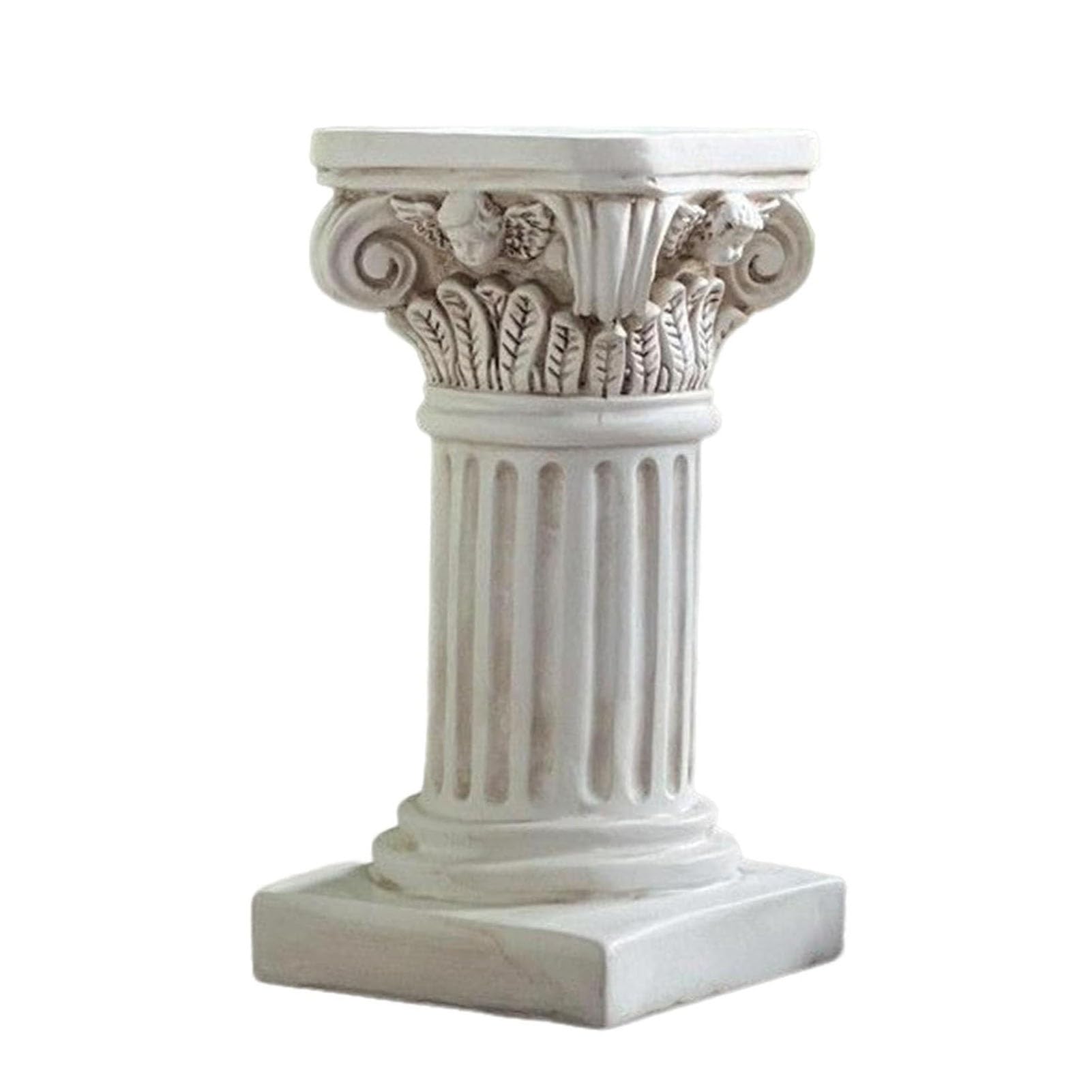 JOUFNING Creative Roman Pillar Statue - Candelabra Plinth Base Decor Figurine, Greek Column White Pedestal Stand, for Home Outdoor Patio Dinning Room Party