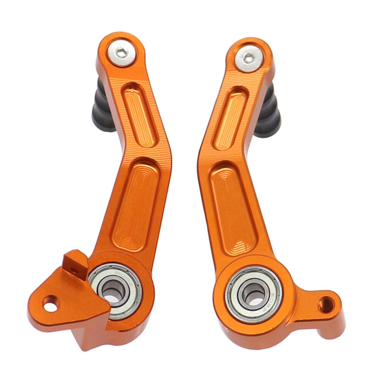 Huba Paire de pédales de frein réglables en alliage d'aluminium pour moto RC 125 200 390 125 Orange