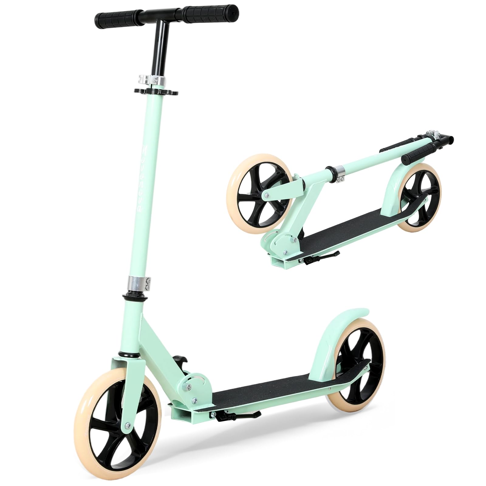 Patinete Scooter Plegable, Patinetes para niños y niñas, 9-14 años con Manillar Ajustable 88-98.5cm, Patinete con 2 Ruedas Grandes 200mm y Freno Posterior, Máx. 100kg