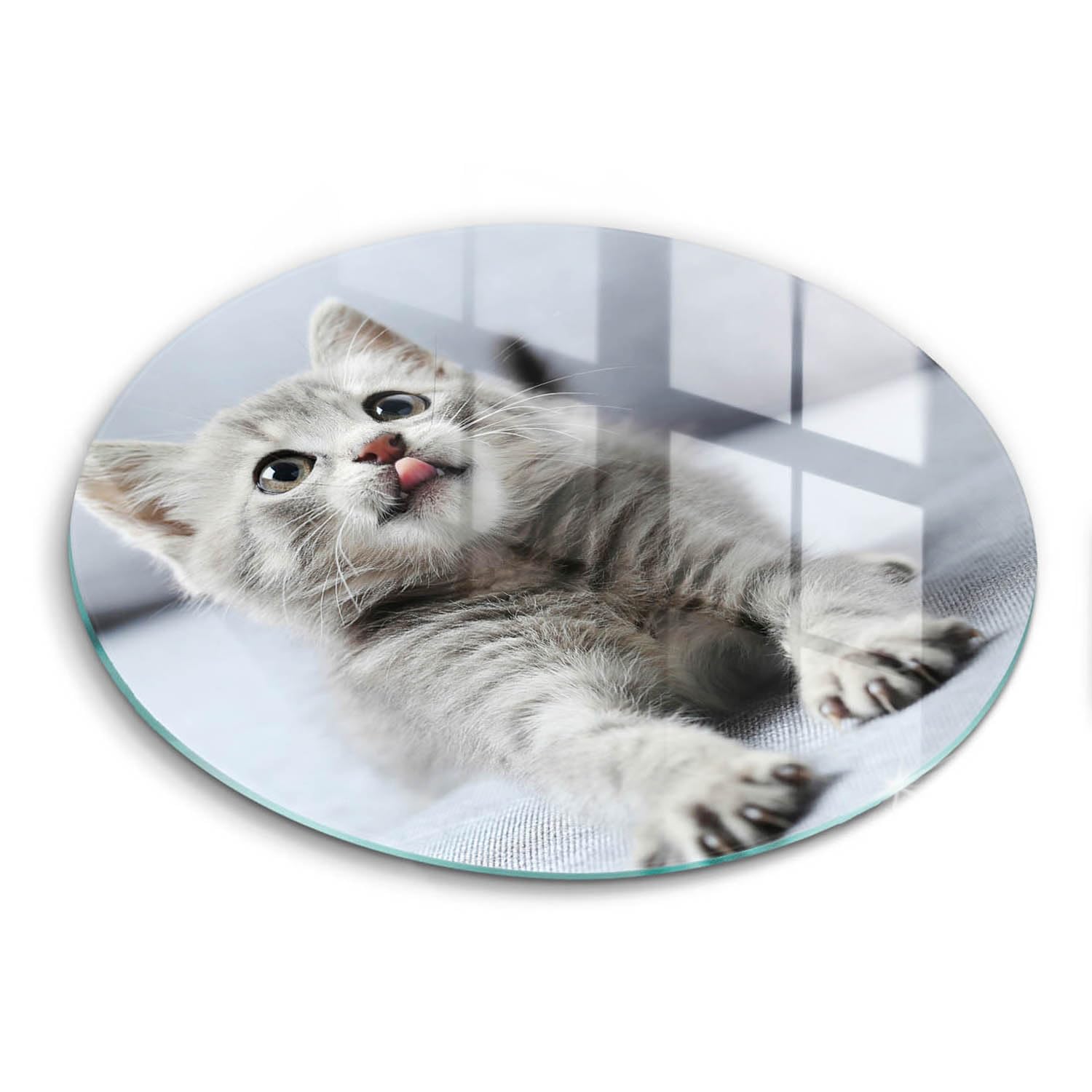 Planche à découper Wallfluent de 40cm motif petit minou mignon résistant à la cuisson