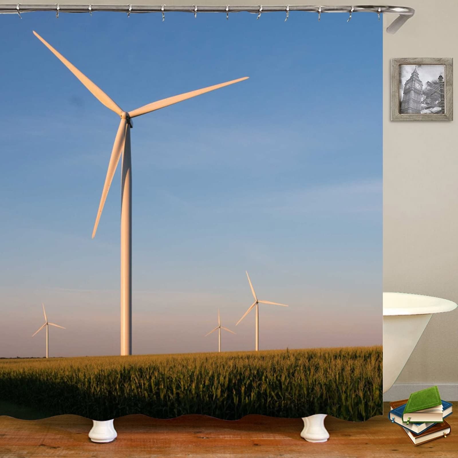 Rideau de douche en polyester de qualité supérieure au tombé impeccable 165x200cm