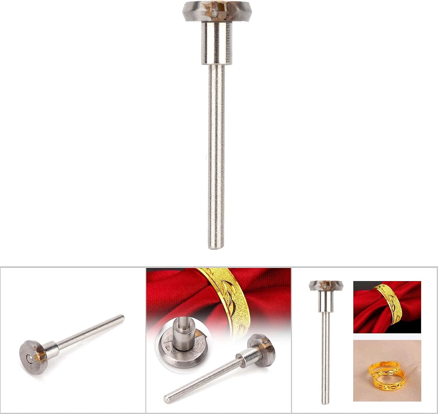 QANYEGN Cut Turning Burrs Set, Jewelry Cutting Flywheel Shank, Engraving Making Die Grinder Drill Turning Burr Kit for Drilling Polishing (Single Crystal Knife 125 Degrees)