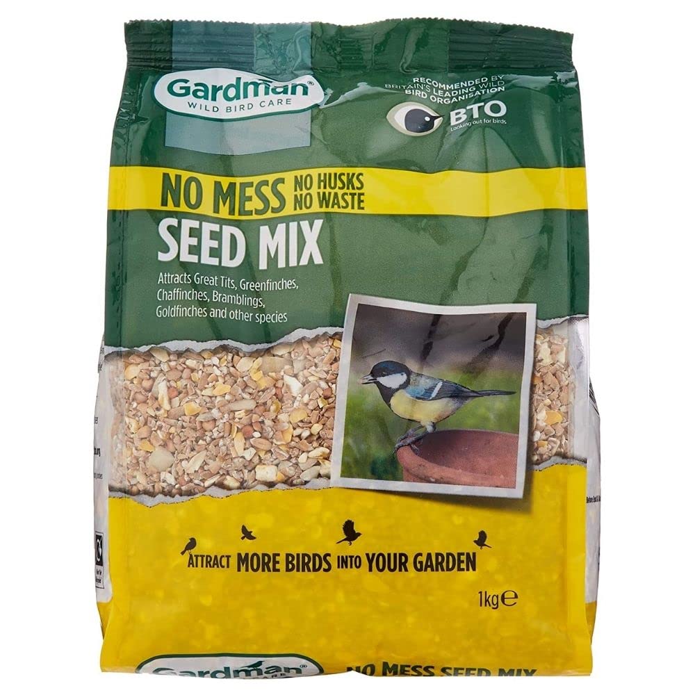 Gardman No Mess Seed Mix for Wild Birds, 1 Kg