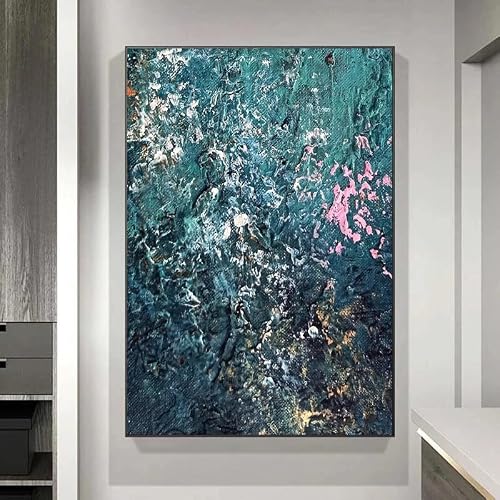 Image of GKUVBF Abstract Irregular Patterns Posters and Prints Colorful Background Canvas Painting Wall Art Pictures Home Room Decor(40x50cm/internal frame)
