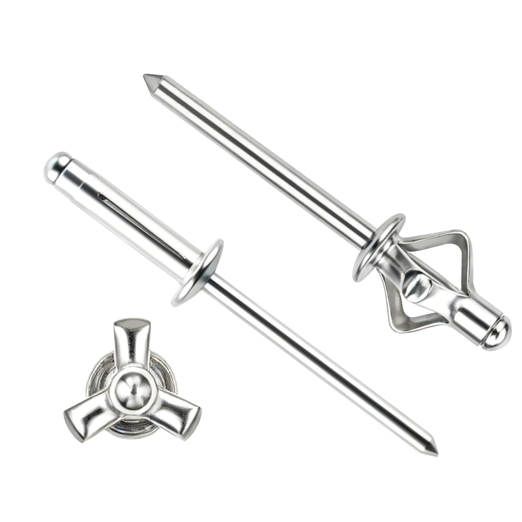 Tri-Fold Rivets - Black, 3/16"x3/4" -14 Tri-Fold Rivets - Black, 3/16"x3/4" -14